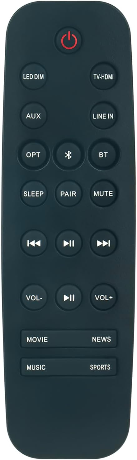 NK12 Replacement Remote Control fit for Nakamichi soundbar （Does not Work with Other Nakamichi soundbar Model）