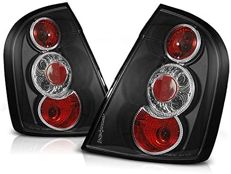 Rear Lights compatible with Skoda Fabia I 1999 2000 2001 2002 2003 2004 Hatchback GV-1978 Tail Light Assembly Tail Lamp 1 Pair Driver And Passenger Side Complete Set Black