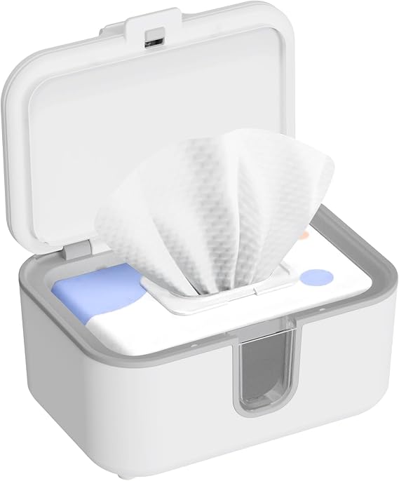 Baby Wipes Warmer, Larger Capacity Wipe Dispenser with Night Light