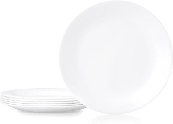 Corelle Livingware ルビーレッド ディナープレート 6点セット Dinner Plates ホワイト 1107731