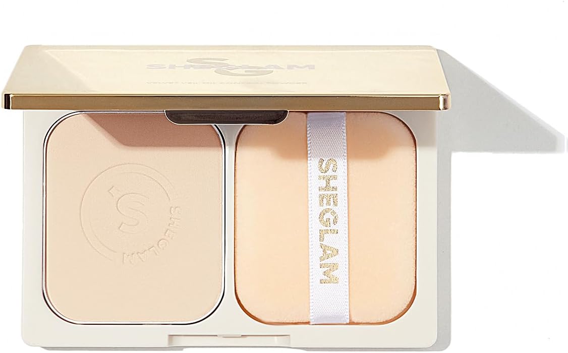 SHEGLAM Light Through Oil Control Powder Unbreakable Poreless Matte Finish Compact Pressed Powder Nude Pink