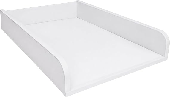 Baby Changing Topper, Rounded Sides, Full Base, 53 cm, White