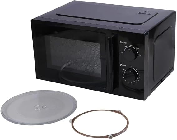 電子レンジ 20l-25l 家庭用ターンテーブル式 電子レンジ 機械式ダイヤル操作 ステンレス内胆 自動電源オフ機能付き キッチン調理・温め対応 コンパクト家電 安心してお選びください ダイヤル式 Eu規格220v（ブラック）25l 並行輸入品