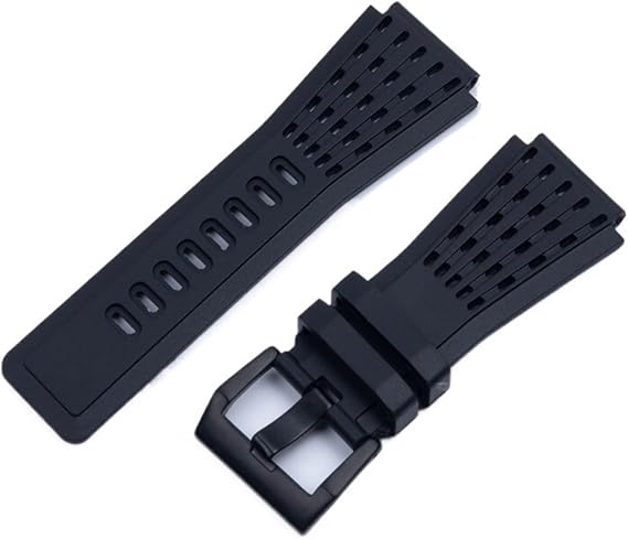 Quality Soft Dustproof 34mm*24mm Black Rubber Watchband For Bell Watch Strap Ross BR01 BR03 Bracelet Belt