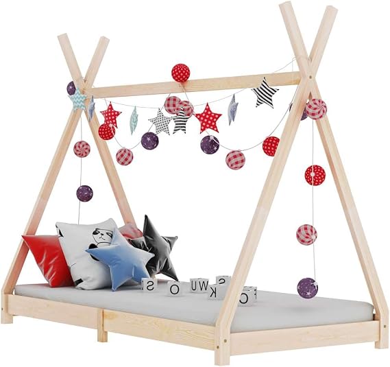 vidaXL Kids Bed Frame Solid Pine Wood 80x160 cm