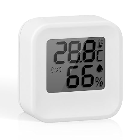 Mini Digital Indoor Thermometer Hygrometer Room Thermometer with High Accuracy Hygrometer Temperature Monitor Humidity Meter for Greenhouse, Garden, Cellar, Office, Nursery