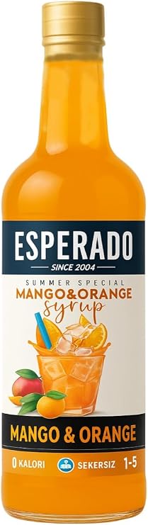 ESPERADO ŞEKERSİZ (SUGAR FREE) MANGO & PORTAKAL Yoğun Aromalı Konsantre Şurup 1 + 5
