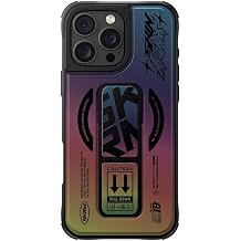 Case Compatible with Magsafe for iPhone 16 Pro Max Leather Appearance Skining Kira Kobai Color with Holographic Design Stand