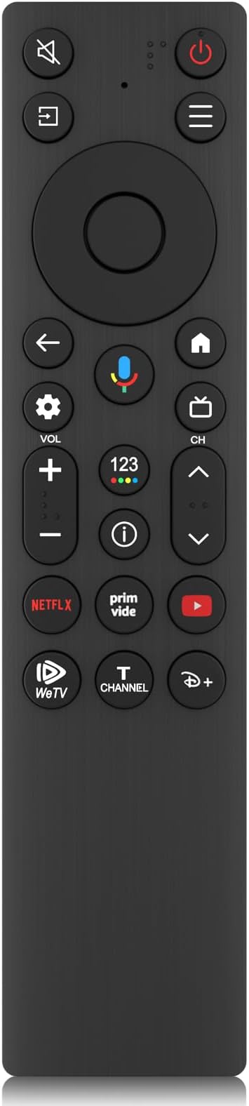 New Replacement Universal TCL Voice Remote Control RC923A FMB1 for TCL Smart TV – Compatible with TCL Google TV LED QLED 4K OLED TVs, Bluetooth Voice Control