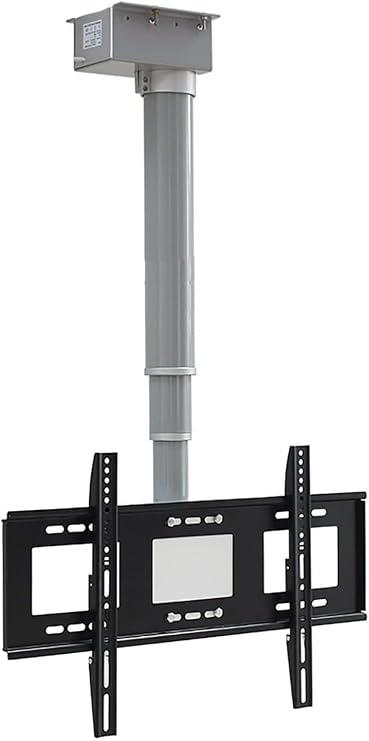 Electric Ceiling TV Mount, Motorised TV Bracket, Adjustable Ceiling TV Mount Bracket - Motorized TV Mount, Electric TV Lift With Remote Control(150cm)