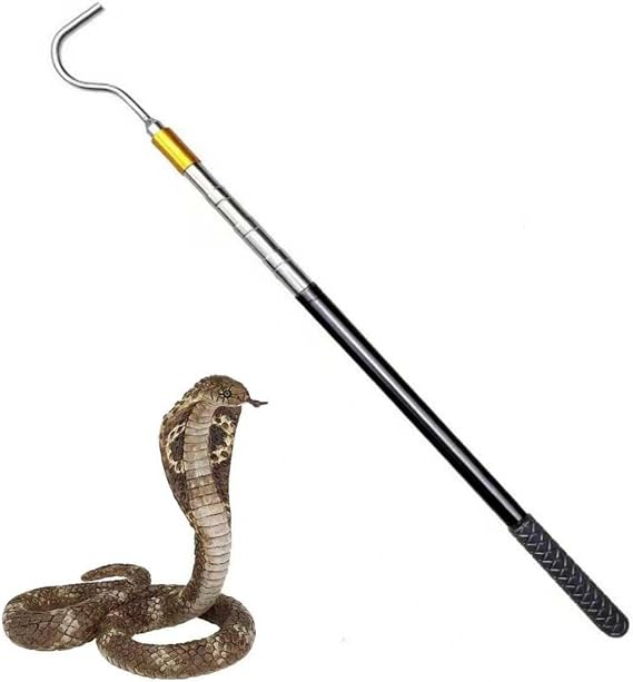 Snake Hook, 61" Snake Reptile Catcher Stick Pole Handling Tool Kit for Rattlesnakes Python Copperhead Removal Catching
