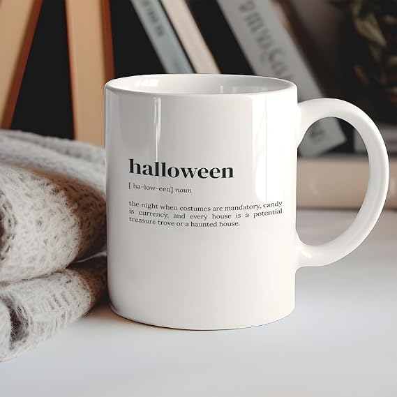 Cadılar Bayramı Tanımlı Kupa, Kahve Kupa, Haloween Alıntı Kupa, Gag Gif İngilizce Kupa