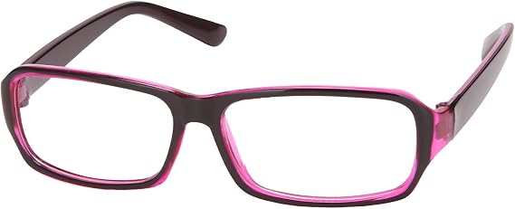 Plastic Full Rim Frame Clear Lens Glasses Spectacles Black for Women Man