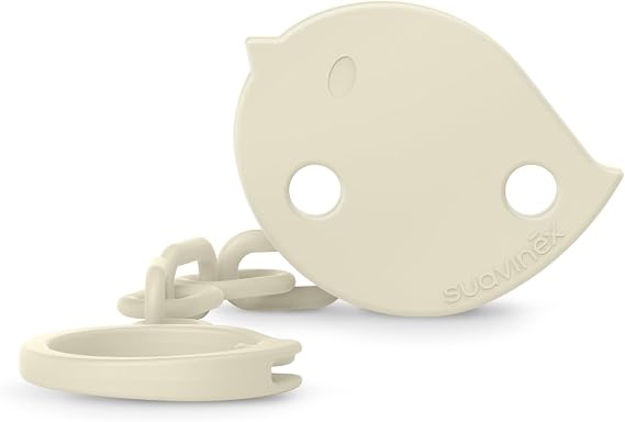 SUAVINEX Baby Pacifier Chain Baby Pacifier Birdies Beige