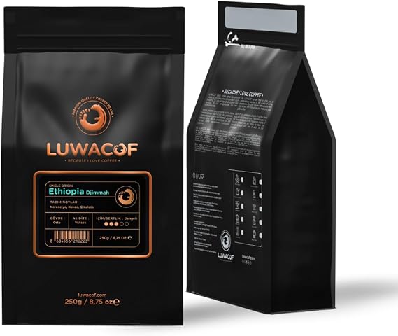 Luwacof Ethiopia Djimmah Yöresel Kahve (Öğütülmüş Filtre Kahve) 250 Gr