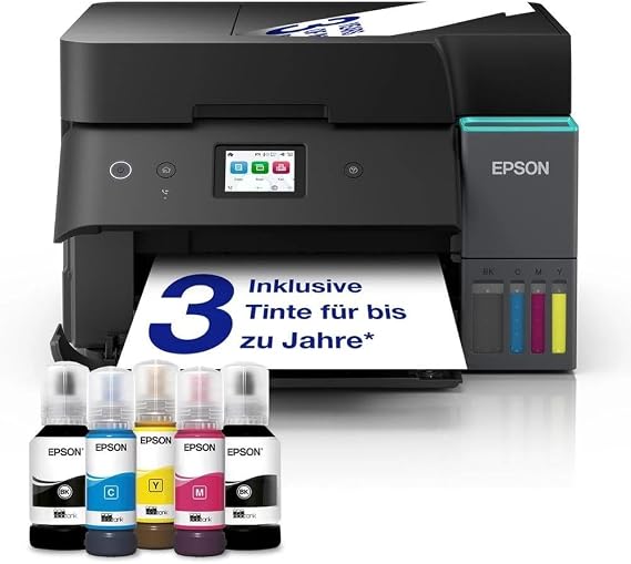 EcoTank ET-4950 A4 Multifunction Printer with Wi-Fi & AirPrint Ink Tank, Auto Document Feeder, Duplex Printing, Scan, Copy & Fax, Up to 3 Years Ink