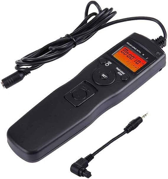 RGBS LCD Timer Shutter Release Time Lapse Intervalometer Remote Control for Canon EOS 7D, 1D, 1DS, 5D, 5Ds R, 5D II, 5D III, 5D Mark III II, 6D, 50D, 40D, 30D, 20D, 10D Digital DSLR Camera