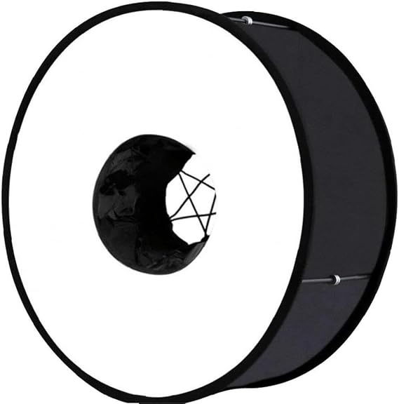 Round Flash Softbox Diffuser Foldable Ring Flash Diffuser Photo Studio Light Modifier 45cm