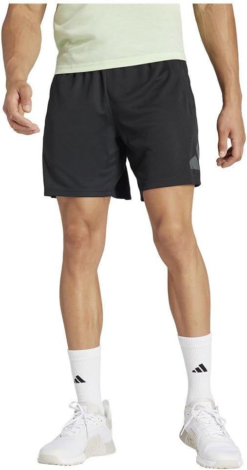 adidas Men Train Essentials Seasonal Big Logo Short Shorts, M 9" Black
