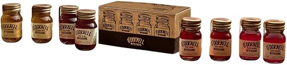 O'Donnell Moonshine – Fruity Collection | Micro Set 8 x 20ml | Very Cherry, Passion Fruit, Wild Berry, Blood Orange | Fruity Taster Gift Set