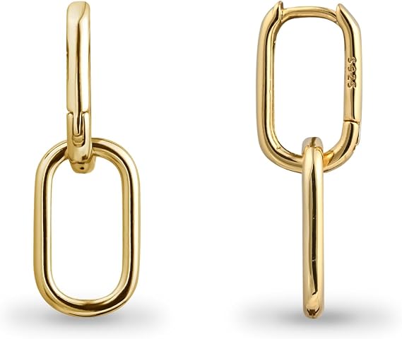 Gold and Silver Double Ring Earrings