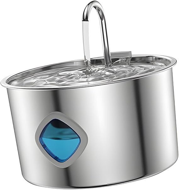 静かなペット噴水 ステンレススチール 3.2l 猫用 交換用 Usb 給電式 大容量 ペット噴水 フィルター付き 2個付属