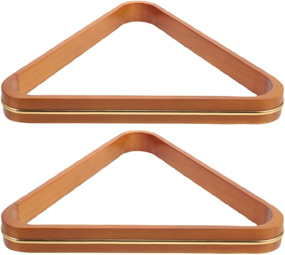 Cabilock Snooker Triangle Rack Holder Elegant with Sturdy and Convenient Triangle Structure 2pcs Yellow Pine Wood Pool Ball Positioning Rack for Home Game Rooms and Professional Billiard