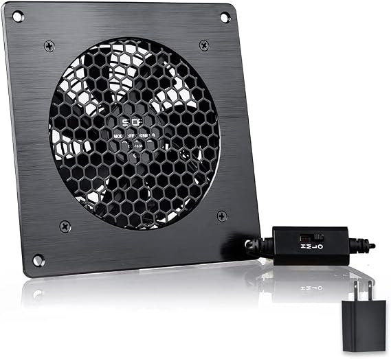 USB kabine 120 MM fan Sessiz Soğutma Fanı Sistemi 6 inç Hız Kontrolü ile, Ev Sineması AV Dolapları için