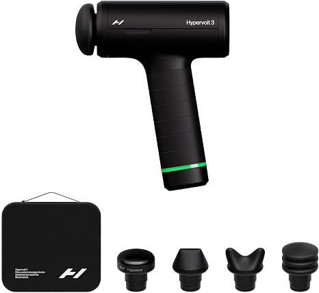 Hyperice Hypervolt 3 Perkussions-Massagepistole mit beheizbarem Aufsatz