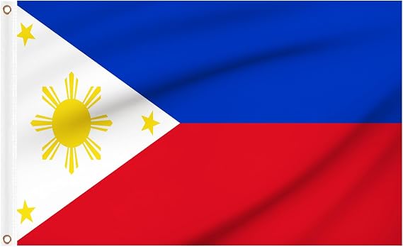 Philippines Flags 5ft x 3ft, Large Philippine Flag with Brass Eyelets for Philippine Independence Day School Culture Party Festival Outdoor Decorations