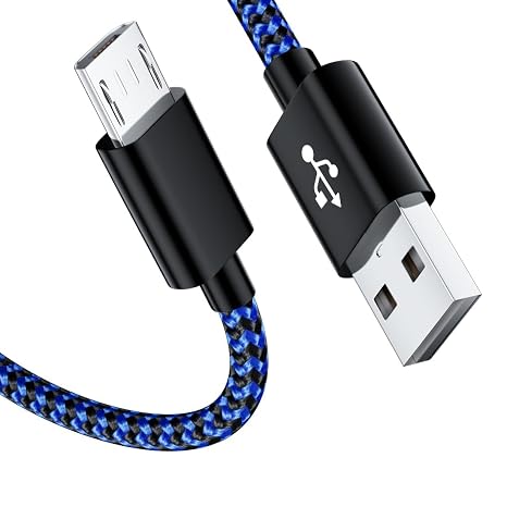 Micro USB Cable,PS4 Charging Cable 6FT,PS4 Charger Cord for Xbox One S/X/Elite,Playstation-4,PS4 Pro/Slim,PS4 Controller Charger Android Phone Cord,Long Nylon Braided Data Cord for Xbox One Controller