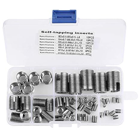 Stainless Steel Thread Insert, Self Tapping Thread Insert, Inner Thread Inserts to Improve Strength and Stability of Screws Connection and Repair the Damaged Thread