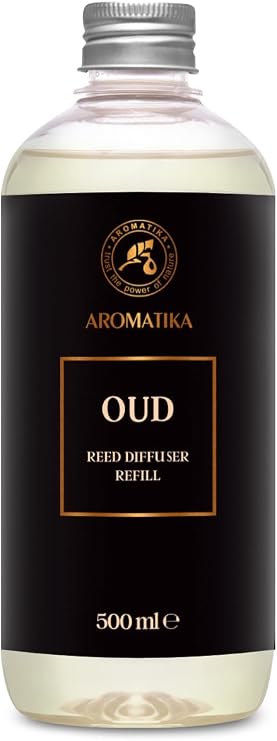 Reed Diffuser Refill Oud 500ml - Scented Diffuser Refill - Home Fragrance - Air Freshener - Aromatherapy - Intense and Long lasting Scent - Home - Office - Club - Boutique