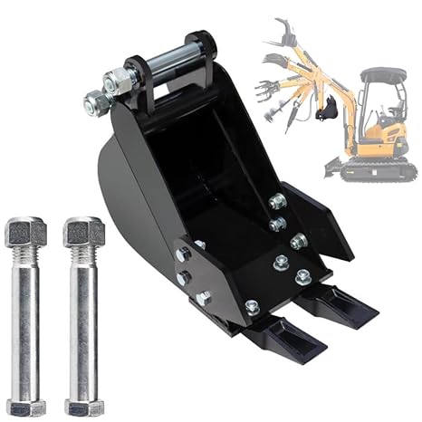 7.87in Mini Excavator Wide Backhoe Bucket 20cm & 1-2Tons Excavator Attachment,Span:90MM/3.54in,Hole Diameter:25MM/0.98in,Center Wheelbase:90MM/3.54in