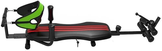 Back Stretch Bench Inversion Table With Cervical Traction - Stretch Machine Workout Traction Table Spine Traction Lumbar Cervical Massage Stretching Body Relax,Adjustable Length