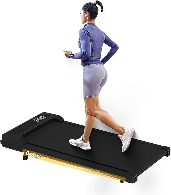 Under Desk Treadmill with Incline Remote Control 4 in 1 Walking Running Pad Machine Adjustable Speeds LED Display for Home or Office