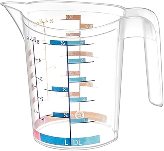 Microcase 500ml Saplı Plastik Dereceli Renkli Ölçü Kabı - AL4692