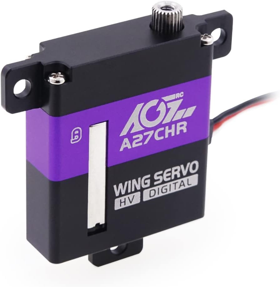AGFRC 10.2KG High-Torque Micro RC-Wing-Servo - Digital CNC Thin Metal Gear Digital Coreless Servo Motor for Airplane Glider(A27CHR)