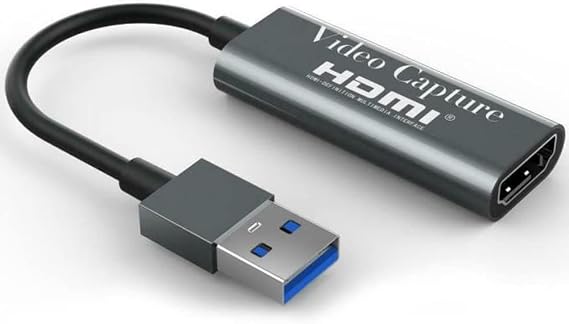 Coverzone 4k Usb 3.0 Video Capture Image Capture Adapter Usb 4K 1080P Streaming Teaching Game Capture Card for Video Conferencing or Live Broadcast (Not Used for HDMI transfer)