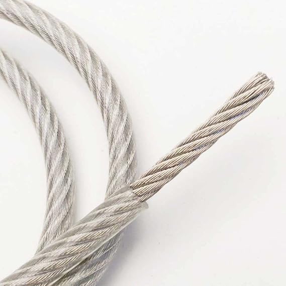 Güney (G841) ŞEFFAF İZOLELİ ÇELİK HALAT 4-6 MM 10 METRE