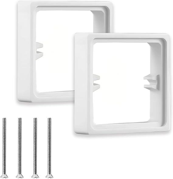2 Pcs 20mm White Single Socket Spacers, Electrical Socket Spacer