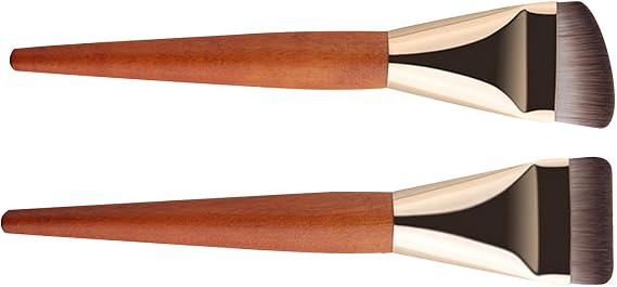 Blending Brush for Makeup Wooden Handle Blending Buffing Powder Liquid