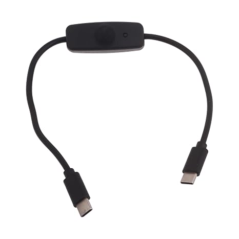 USB C Cable with On/Off Button Type Male to Male Power with Switches for Cellphone Power Supply 31cm with On/off Button