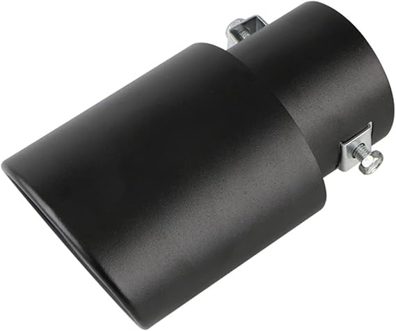 62mm Stainless Steel Exhaust Pipe Trim Car Tip Tail Muffler Tail Throat Black For Universal Auto Styling