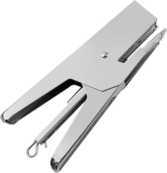 Stapler，Universal Tools 1pc Manual Paper File Office Machine Book Plier Desktop Binder Strip Clamp Craft Supplies Classroom Style Hand Reduced Accessories Held for School Portable Silver (Color : SIL