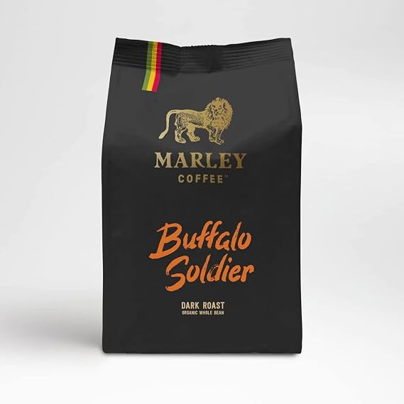 Marley Coffee UK Organic Buffalo Soldier Dark Roast Ground Coffee 227 g, Pack of 1