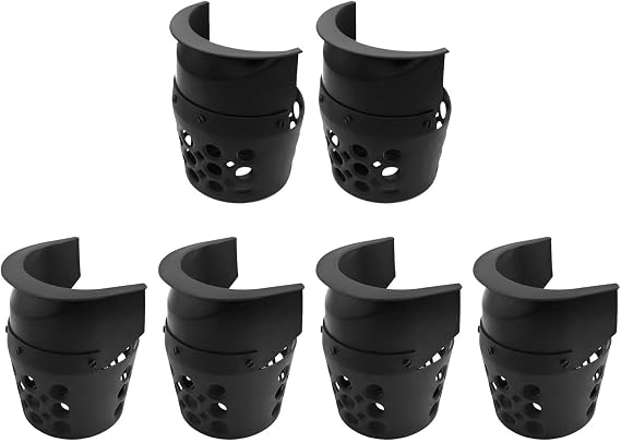 Niceminiwall Billiard Table Pool Pockets Set - 6 Pieces Replacement Corner and Side Pockets for American Pool Tables, Easy Install with Screws, Plastic Material, Black