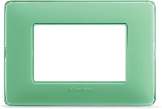 BTicino 3 Module Faceplate, green, AM4803CVC