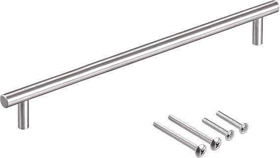 sourcing map T Bar Pull Handle,350mm L 10mm Dia 224mm Hole Center Distance