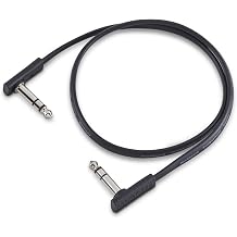 ROCKBOARD by Warwick Flat TRS Cable - 60 cm / 23 5/8" Black Audio Cable